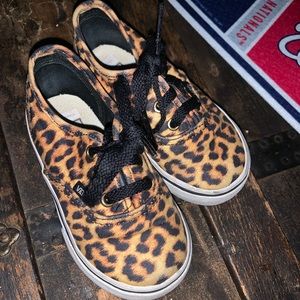 Toddler vans authentic size 6 leopard print